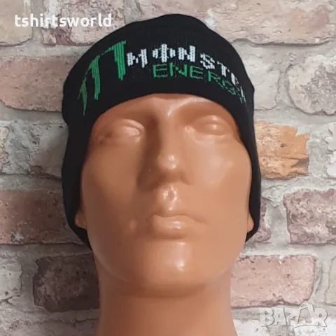 Нова зимна шапка MONSTER в черен цвят, снимка 3 - Шапки - 47699794