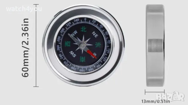 НОВ КОМПАС ОТ НЕРЪЖДАЕМА СТОМАНА.COMPASS КОМПАСИ.LED ФЕНЕР ДЖОБНО ФЕНЕРЧЕ ФЕНЕРИ FLASHLIGHT FENERCHE, снимка 4 - Спортна екипировка - 44966387