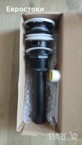 KES S2008D-BK Изскачащ метален дренажен фитинг за мивка. Черен дренажен клапан без преливник  , снимка 9 - Други - 48816672