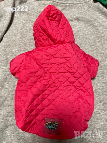 Розово каптонирано яке за куче с качулка, снимка 2 - За кучета - 36324842