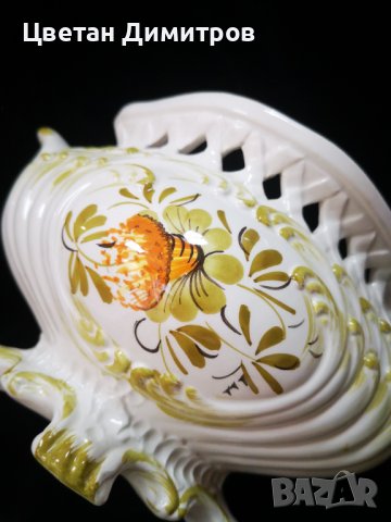 Made in Italy, винтидж порцеланова бонбонера, ръчно изработена , снимка 7 - Декорация за дома - 41745078