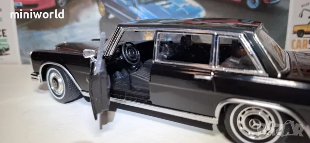 Mercedes 600 W100 1963 - мащаб 1:24 на Welly моделът е нов в кутия, снимка 11 - Колекции - 49871250