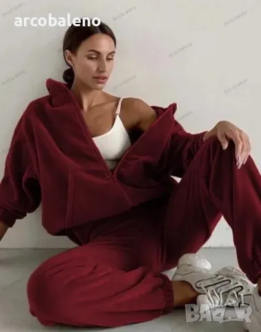 Дамски моден спортен комплект от две части за свободното време, 5цвята , снимка 16 - Комплекти - 47261072