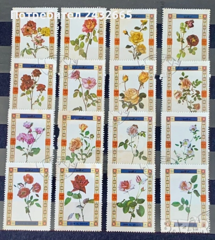 JG112. Ум ал- Куейн 1972  - “ Airmail. Флора. Рози. ”, CTO