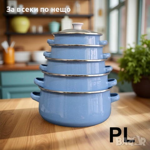 Комплект от 5 тенджери със стъклени капаци + 5 стъклени купи с капак Код P1683, снимка 7 - Съдове за готвене - 52941754