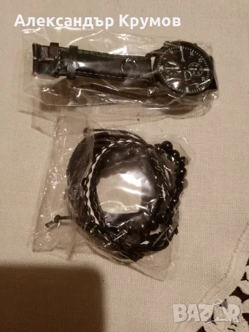 Продавам мъжки и дамски комплект - часовник с гривни, снимка 5 - Мъжки - 48898152