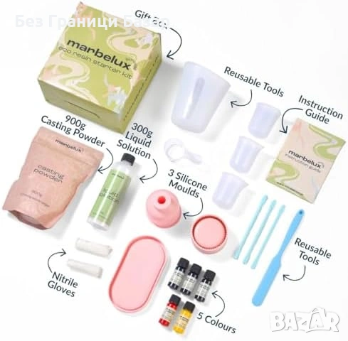 Нов DIY комплект за декор – отливки ваза/поднос/свещник, 5 цвята, 3 форми, снимка 3 - Други - 53645654