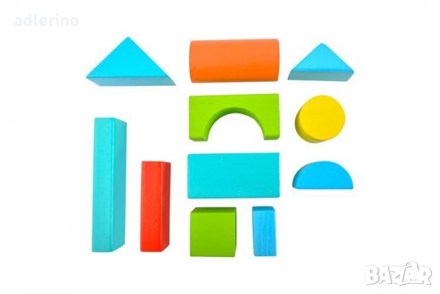 Детска игра - конструктор Дървени блокчета, дървен конструктор, 200 блокчета в кутия с креативен кап, снимка 4 - Конструктори - 34389824