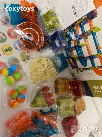 Магнитен конструктор Iso Trade - Писта с топки, 96 части, снимка 13 - Игри и пъзели - 53138845