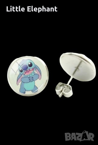 Sale Сребърни обеци,Стич glass "Dream on"/нови