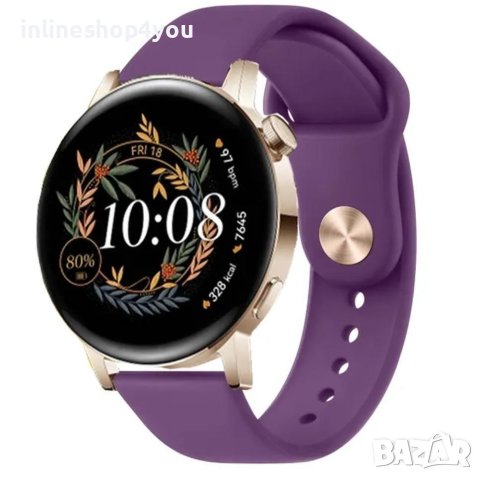 Силиконова Каишка (20мм) за Huawei Watch GT3 42 | GT2 42 | GT3 Pro 43mm | Samsung Watch, снимка 7 - Смарт гривни - 41170193