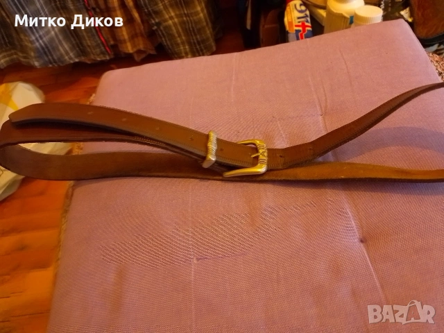 Колан естествена кожа дълъг отличен широк 3 см и дълъг 127 см, снимка 2 - Колани - 53498804