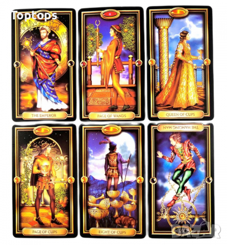 Великолепни таро карти: Marchetti Tarot & Gilded Tarot & Tarot of Dreams, снимка 4 - Други игри - 36311498