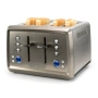 Мощен тостер Black+decker BXTO1960E - Неръждаема стомана с 4 слота, LCD дисплей и стойка за кифли, снимка 5
