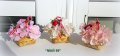 Мини кошничка с цъфнал пролетен клон, снимка 1 - Подаръци за жени - 44443824