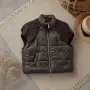 Дамски Капитониран Елек С Плетени Детайли И Висока Яка - Различни Цветове Код A1853, снимка 3