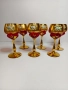 чаши за вино от италиански цветен кристал , снимка 1