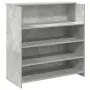 vidaXL Приемно бюро, бетонно сиво, 100x50x103,5 см, инженерно дърво, снимка 1