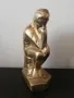 Много красива, винтидж статуетка на "Мислителя". Месинг. , снимка 1