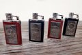 Газови ветроустойчиви запалки с кожена обвивка и емблеми на Jack Daniels, Jim Beam,CCCP, снимка 1 - Запалки - 34523282
