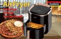 Фритюрник AirFryer, 1200W, 3.5л., горещ  въздух, LED дисплей, таймер, до  200°С, черен, снимка 3