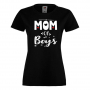 Дамска тениска Mom Of Boys,Празник на Майката,Подарък,Изненада,Рожден Ден, снимка 10