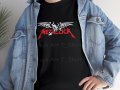 Тениска с декоративен печат - Metallica Skulled, снимка 4
