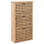 vidaXL Шкаф за съхранение на обувки, 55x20x104 cм, орехово дърво масив, снимка 1