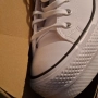 Women Converse бели високи кожени кецове Chuck Taylor All Star Seasonal Leather Lift High Top White, снимка 9
