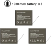 Батерия за екшън камера 3 x 1050mAh, снимка 5