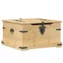 vidaXL Кутия за съхранение "Corona" 78x78x45 см борово дърво масив, снимка 1