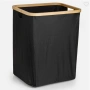Декоративен кош за пране Mercado Trade, Черен, Бамбуk, снимка 2