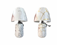 Стилна нощна лампа с елегантен мраморен дизайн, снимка 1 - Настолни лампи - 44915184
