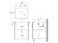 Графит кухненска мивка за вграждане под плот Берген 60 Low 560x530 мм, снимка 7