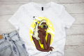 Дамска тениска Motif с цветна щампа жена / Мода/ Fashion Girl 