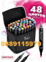ТОП 36бр/48/60 Комплект маркери Touch маркер флумастери за рисуване, снимка 1 - Ученически пособия, канцеларски материали - 36150886