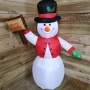 Снежен човек,надуваем,LED светлини,многоцветен, снимка 5