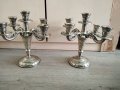 Два посребрени свещници-комплект, снимка 1