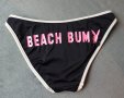 XS черна бански долница Beach Bum с бял ластик по краищата, снимка 1 - Бански костюми - 41558859