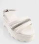 Дамски сандали в бяло на платформа , снимка 3