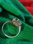 СКЪПОЦЕНЕН СРЕБЪРЕН АР НУВО ПРЪСТЕН АНГЛИЯ СРЕБРО 925 с ЮВЕЛИРНО ФАСЕТИРАН ПРЕКРАСЕН ТУРМАЛИН 28802, снимка 3