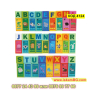 Комплект от 50 части цветни дървени блокчета конструктор с кофа за съхранение - КОД 4124, снимка 6