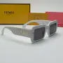 Слънчеви очила Fendi Bold Square Logo Edition нови, черно и бяло, снимка 11