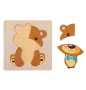 Дървен пъзел Мече, 5 бр., снимка 2