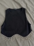 Zara crop top със сребристи камъчета, снимка 2