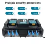 MAKITA DC18RD бързо двойно литиево-йонно зарядно устройство 3A за Зареждане за Makita 14.4V 18V, снимка 3