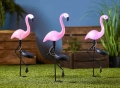 Декоративна соларна лампа във формата на фламинго - 3бр в комплект, снимка 5