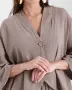 - 30% дамска ленена жилетка,  елегантна линия, цвят таупе, снимка 3