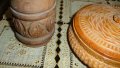 Сувенири изработени от дърво - ваза и кутия бижута  от соца , снимка 2