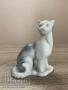 Рядка порцеланова статуетка на котка/пантера ЛФЗ (СССР), снимка 1